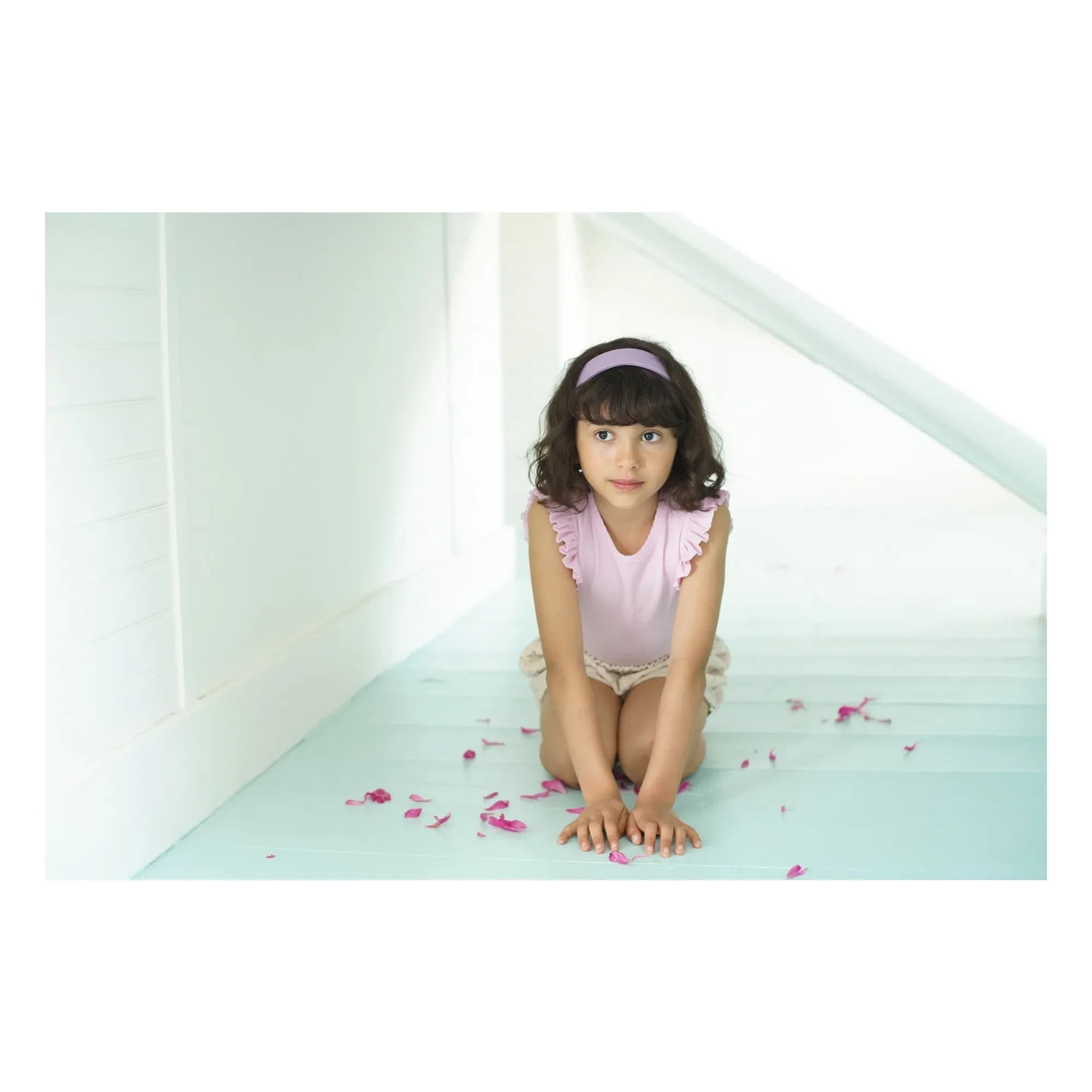 Soor Ploom - Pointelle Rüschen T-Shirt aus Bio-Baumwolle | Rosa