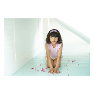 Soor Ploom - Pointelle Rüschen T-Shirt aus Bio-Baumwolle | Rosa