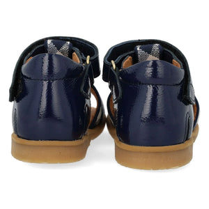 Angulus - Karierte Sandalen | Dunkelblau