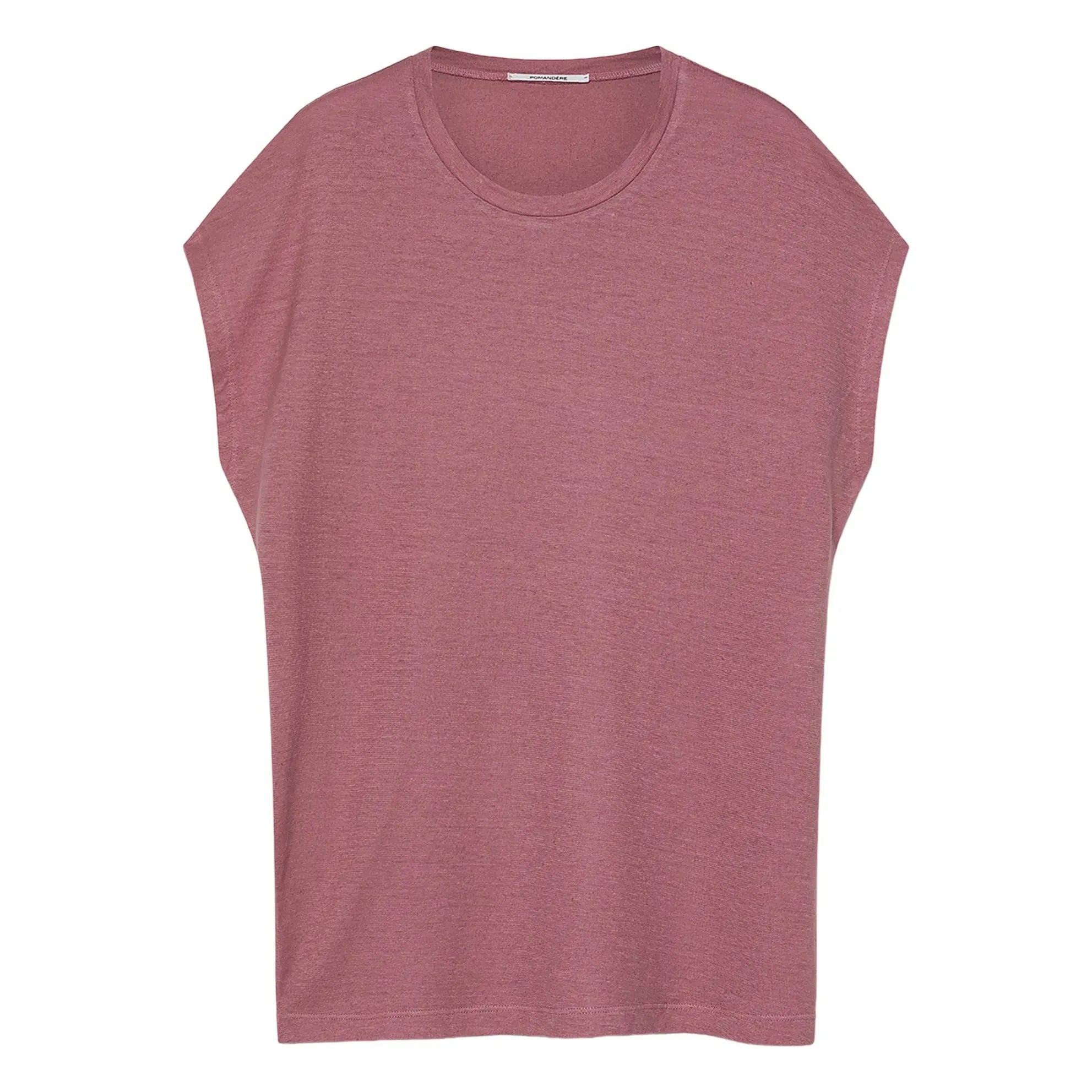 Pomandère - T-Shirt aus Baumwoll- und Leinenjersey | Mauve