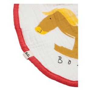 Bobo Choses – Set mit 2 Mull-Lätzchen aus Bio-Baumwolle, Pferdemuster | Rot