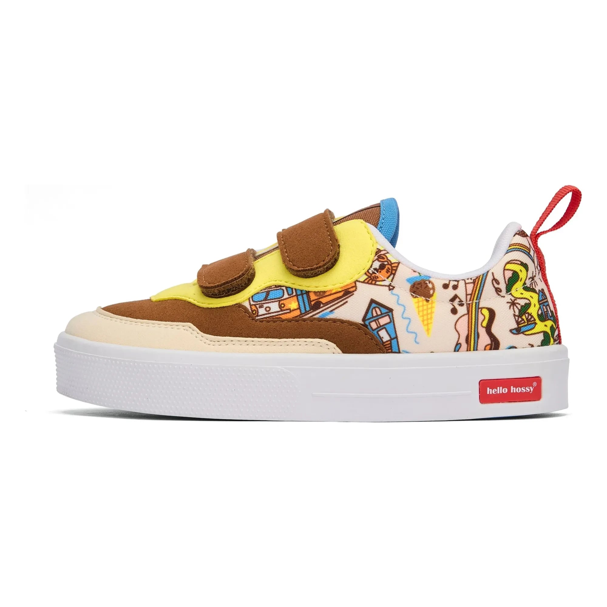 Hello Hossy - San Francisco Sneaker mit Kratz-Detail | Braun