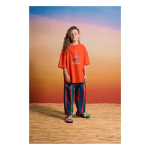 Maison Mangostan - Gestreifte Hose | Marineblau
