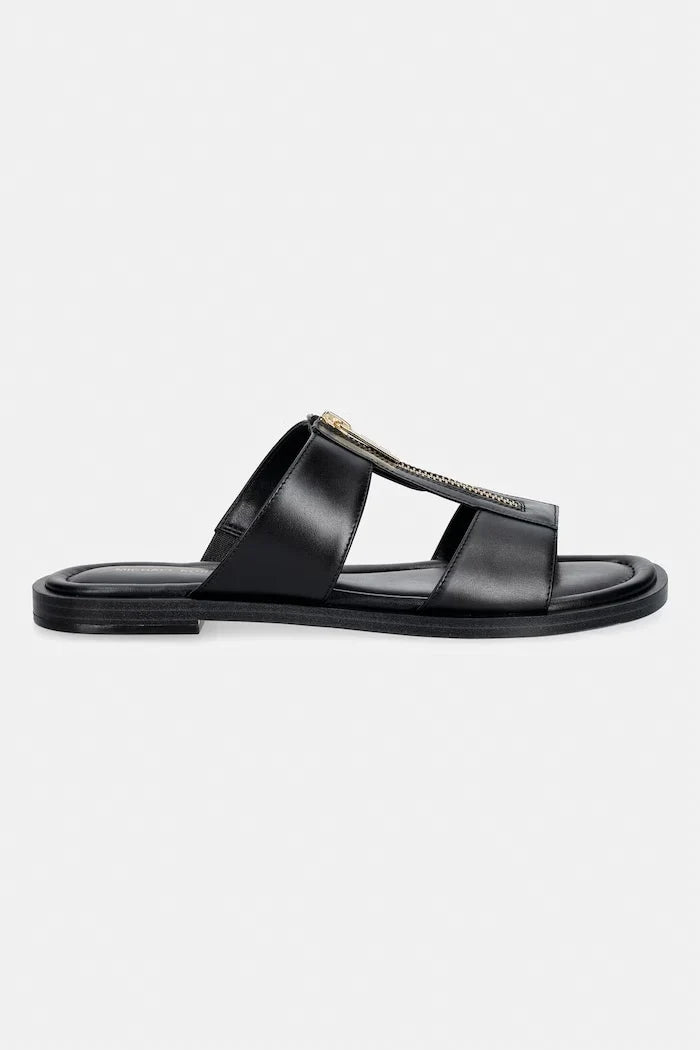 MICHAEL Michael Kors kadın düz tabanlı deri terlik Berkley Flat Sandal