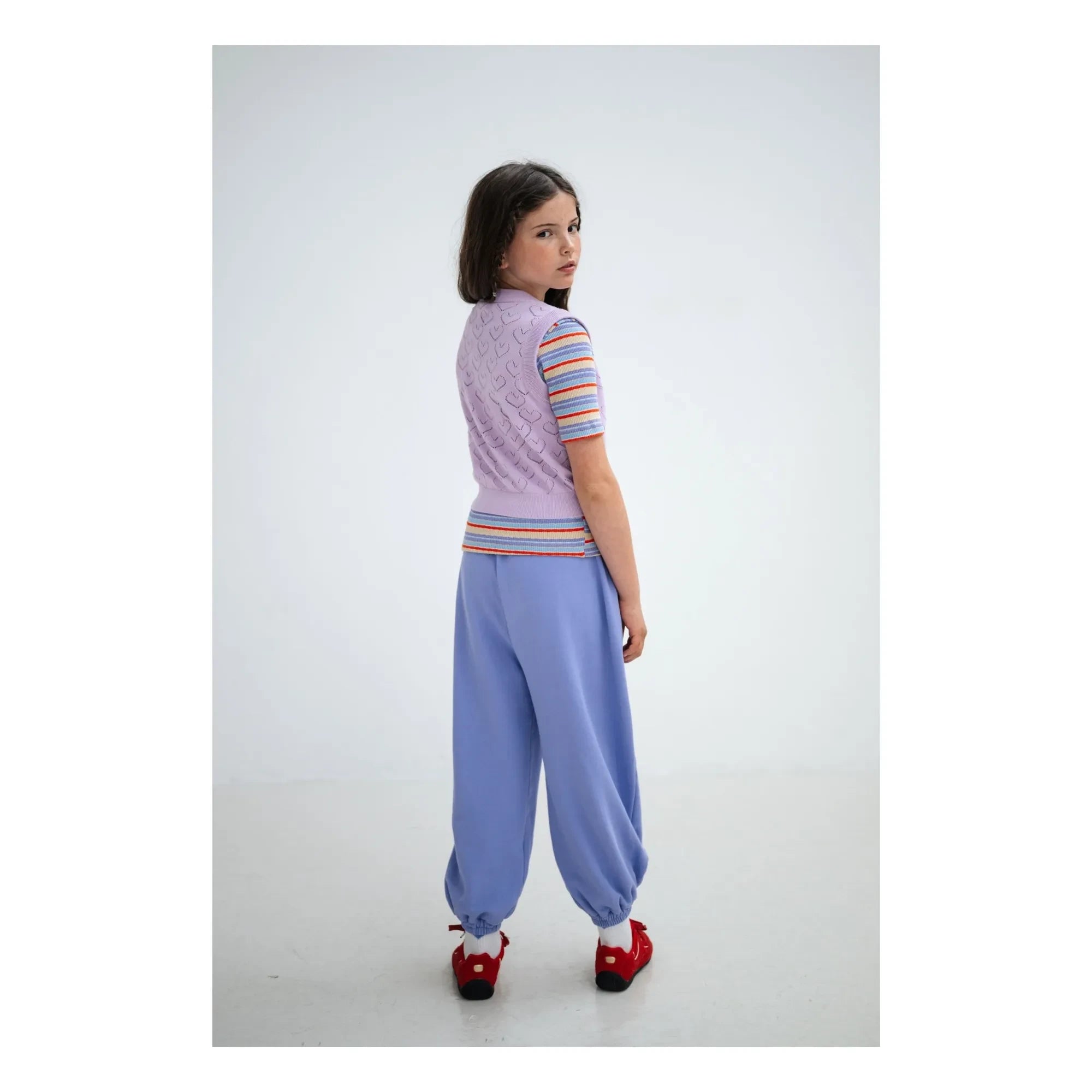 Repose AMS - Ärmelloser Strickpullover Herzen | Lila