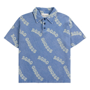 Bobo Choses - Poloshirt mit Logo aus Bio-Baumwolle | Blau