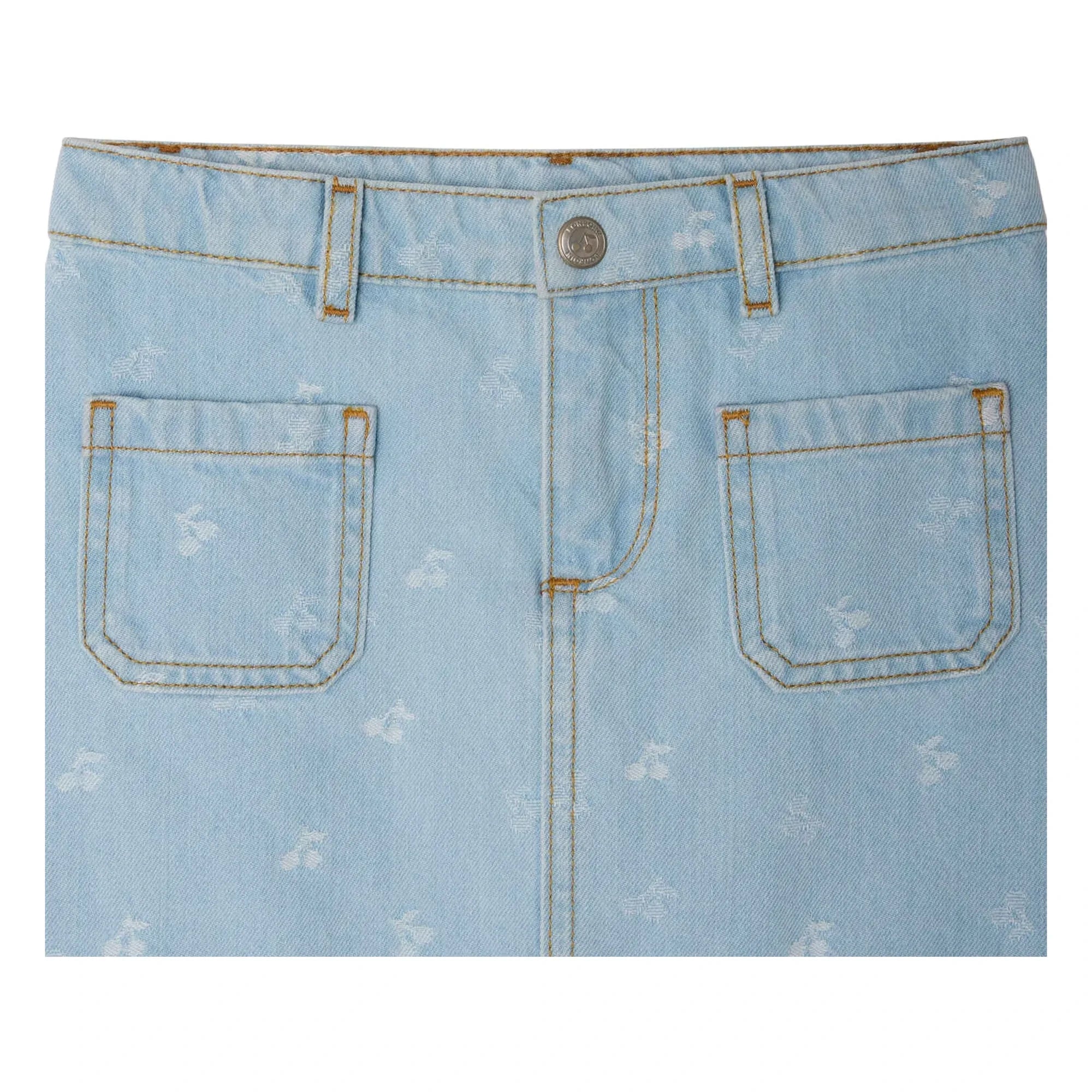 Bonpoint - Tison Cerises Denim Etek | Açık Mavi