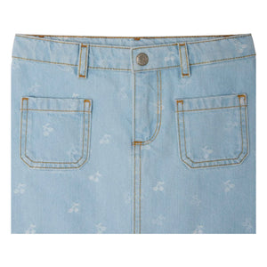 Bonpoint - Tison Cerises Denim Etek | Açık Mavi
