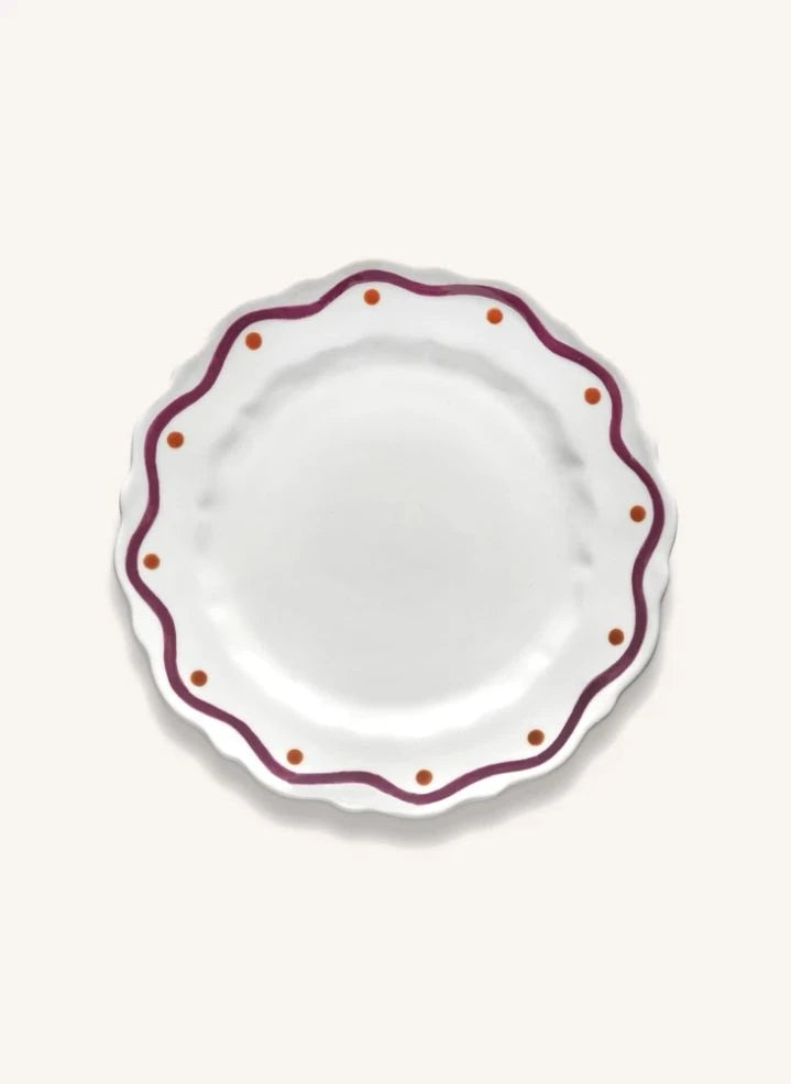 Serax - Charly Wellenmuster Dessertteller - 2er Set | Lila