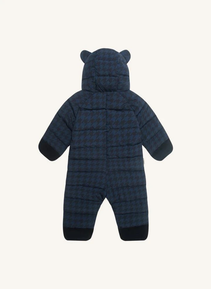 Töastie - Aus recycelten Fasern hergestellter wasserfester Houndstooth Cloud-Jacke | Blau