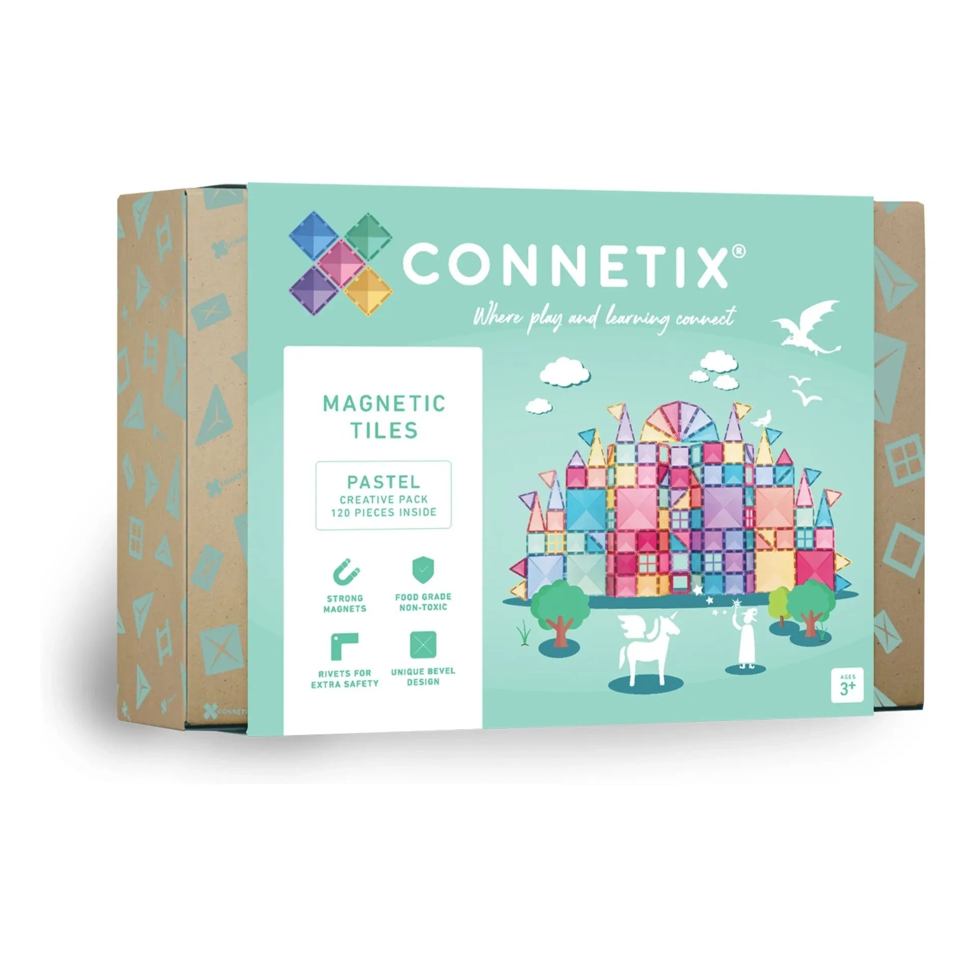 Connetix - Yaratıcı set - 120 parça | Pastel