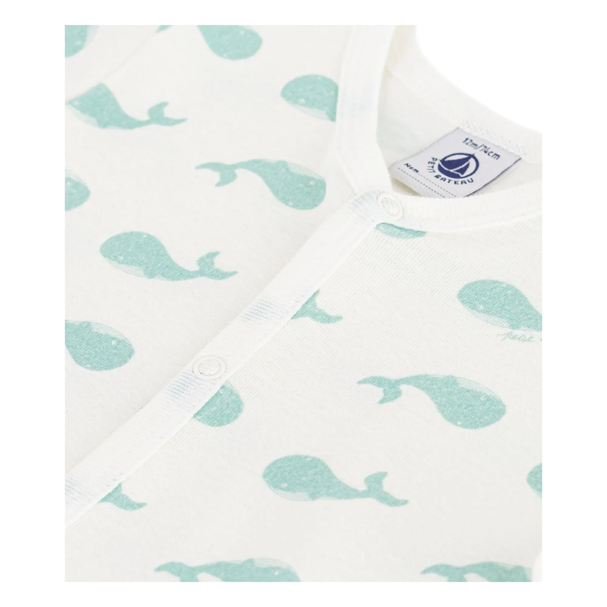 Petit Bateau - Wal Kombishort Pyjama | Weiß