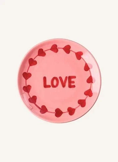Rice - "Love" Rosa Keramikteller
