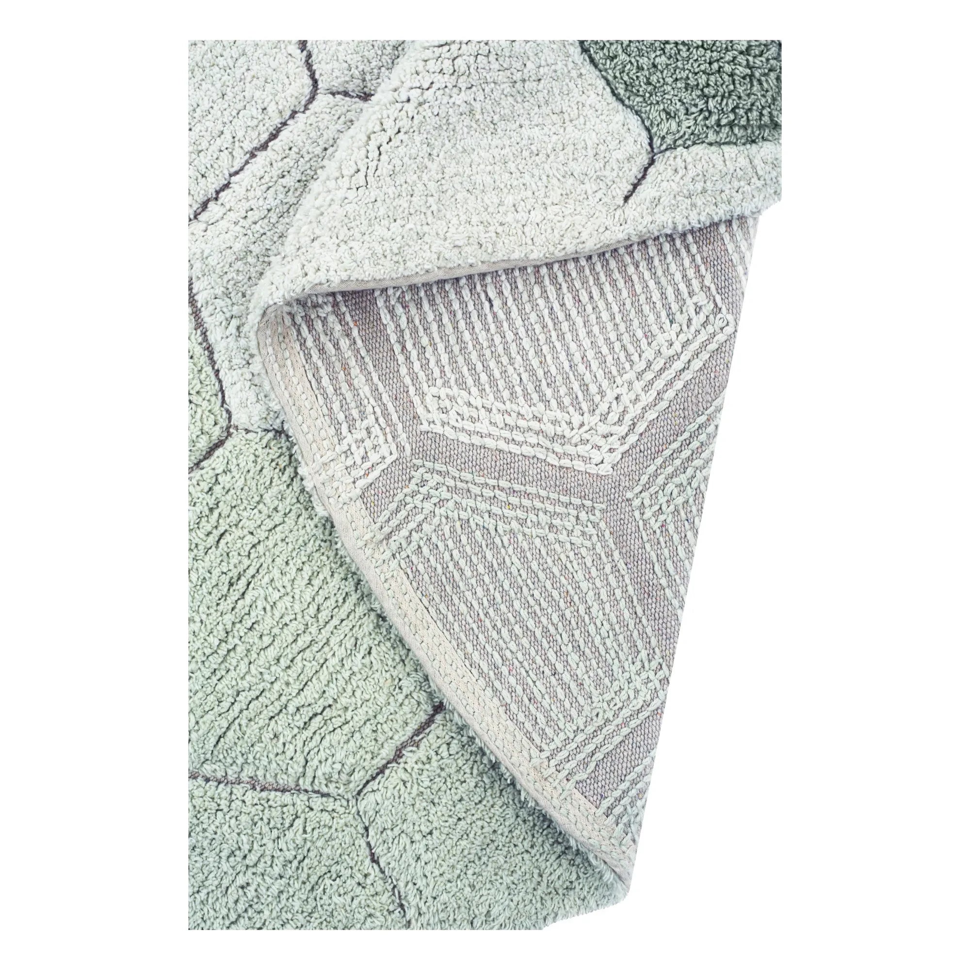 Lorena Canals - Teppich Honeycomb rund | Grau blau
