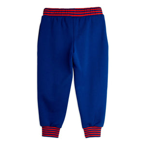 Mini Rodini - Gestreifte Bio-Baumwoll-Jogger | Königsblau