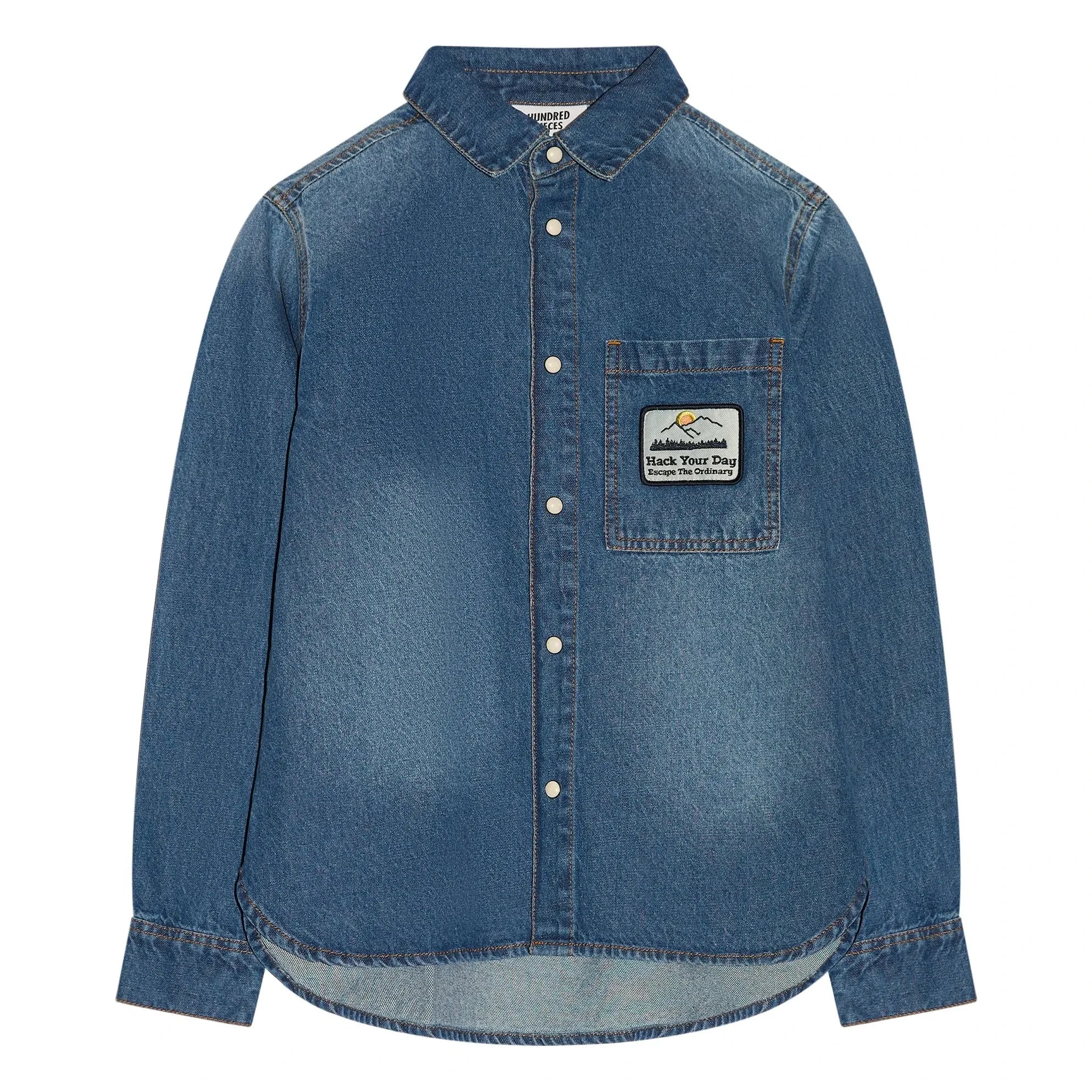 Hundred Pieces - Enzo Jeanshemd | Denimblau