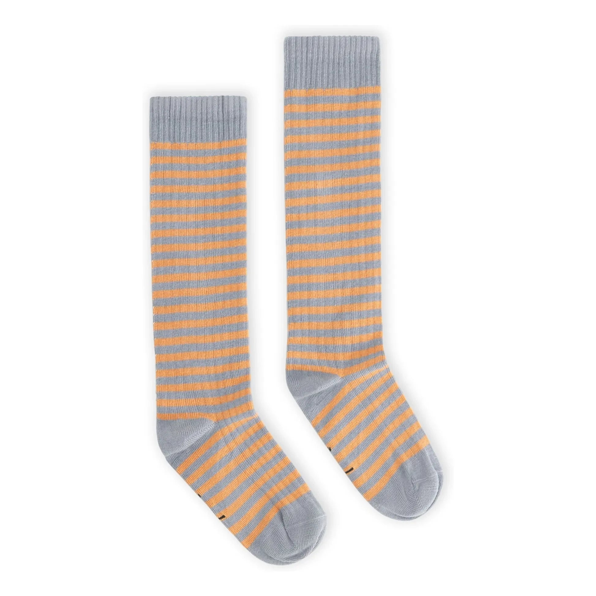 Gray Label - Gestreifte Bio-Baumwoll-Socken | Aprikose