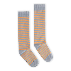Gray Label - Gestreifte Bio-Baumwoll-Socken | Aprikose