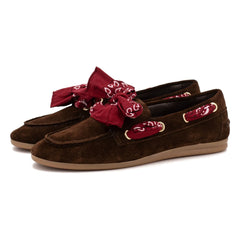Toral - Nahua Bandana Wildleder Bootsschuhe | Dunkelbraun