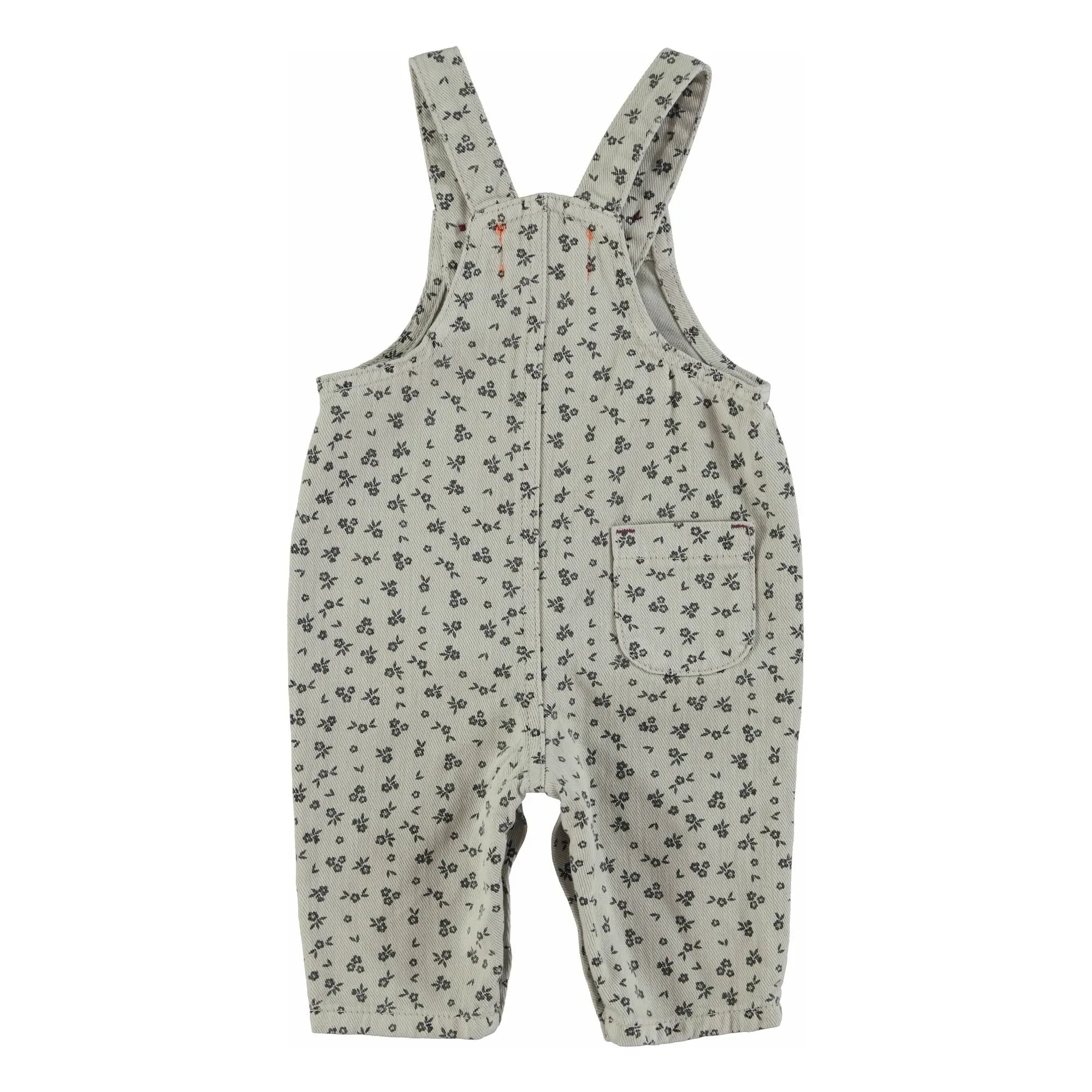 Piupiuchick - Baby-Strampler mit Blumenmuster | Hellgrau