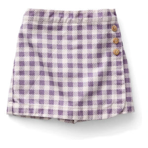 Soor Ploom - Karierter Minirock in Oliv | Lila