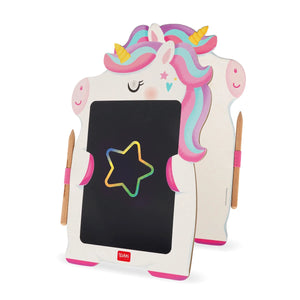 Legami - Tragbares Karton-LCD-Zeichentafel mit Einhorn - Magische Skizzenplatte