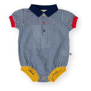 Goldie + Ace – Vichy Polo-Overall | Navy