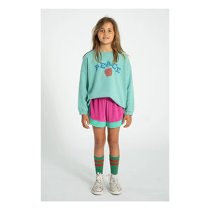 Piupiuchick - Organische Baumwoll-Frottee-Shorts mit Farbblock-Design | Fuchsia