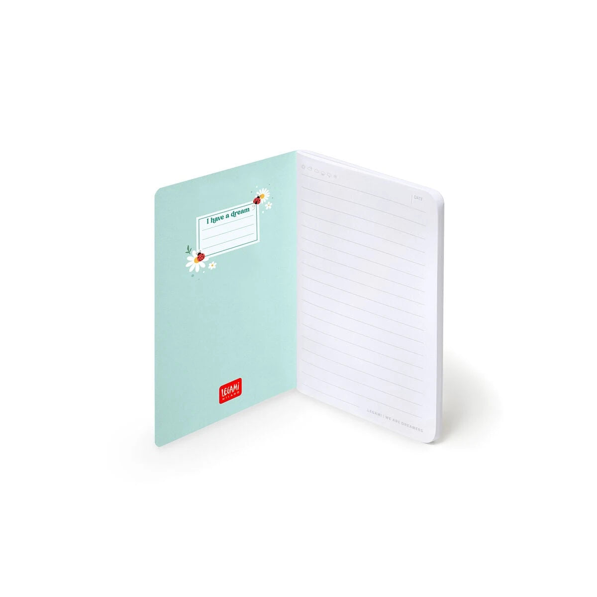 Legami - Çizgili A6 Defter - Resimli Sert Kapak - Uğur Böceği