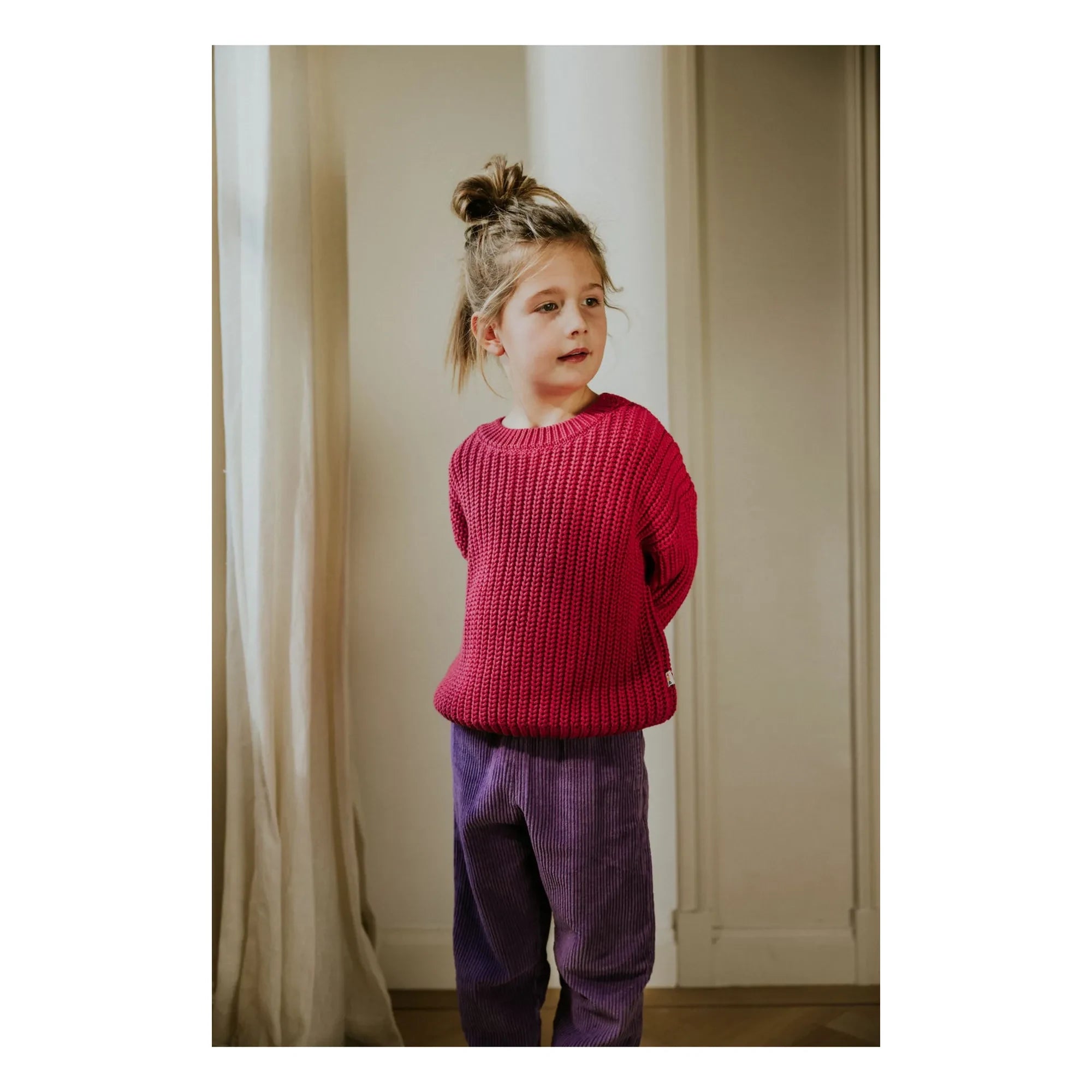 Yuki - Bio-Baumwoll-Dicker Pullover | Fuchsia