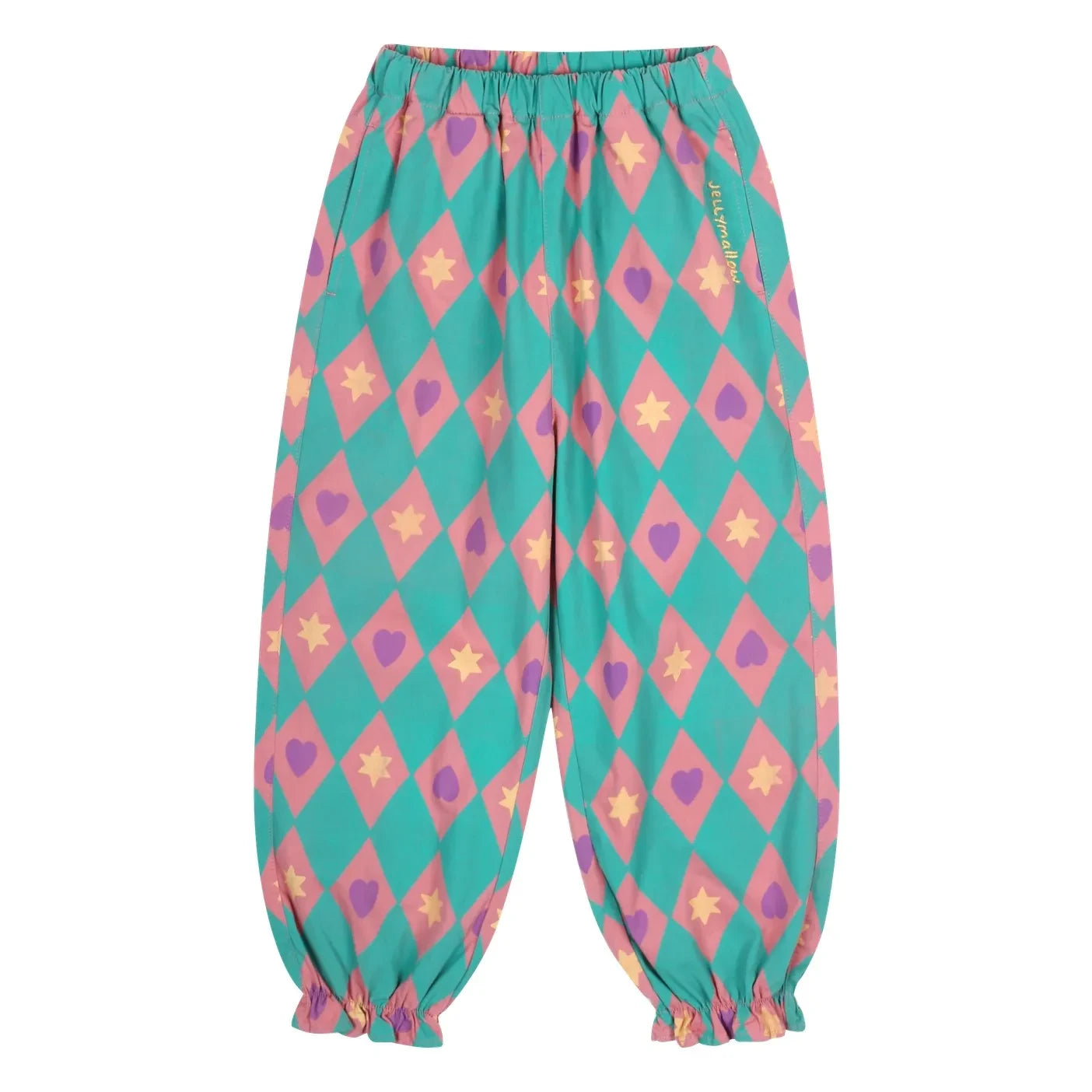 Jelly Mallow - Hose mit Diamantmuster | Türkis