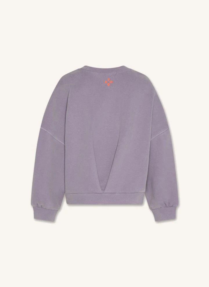 AO76 - Lila Recycelter Baumwoll-Sweatshirt