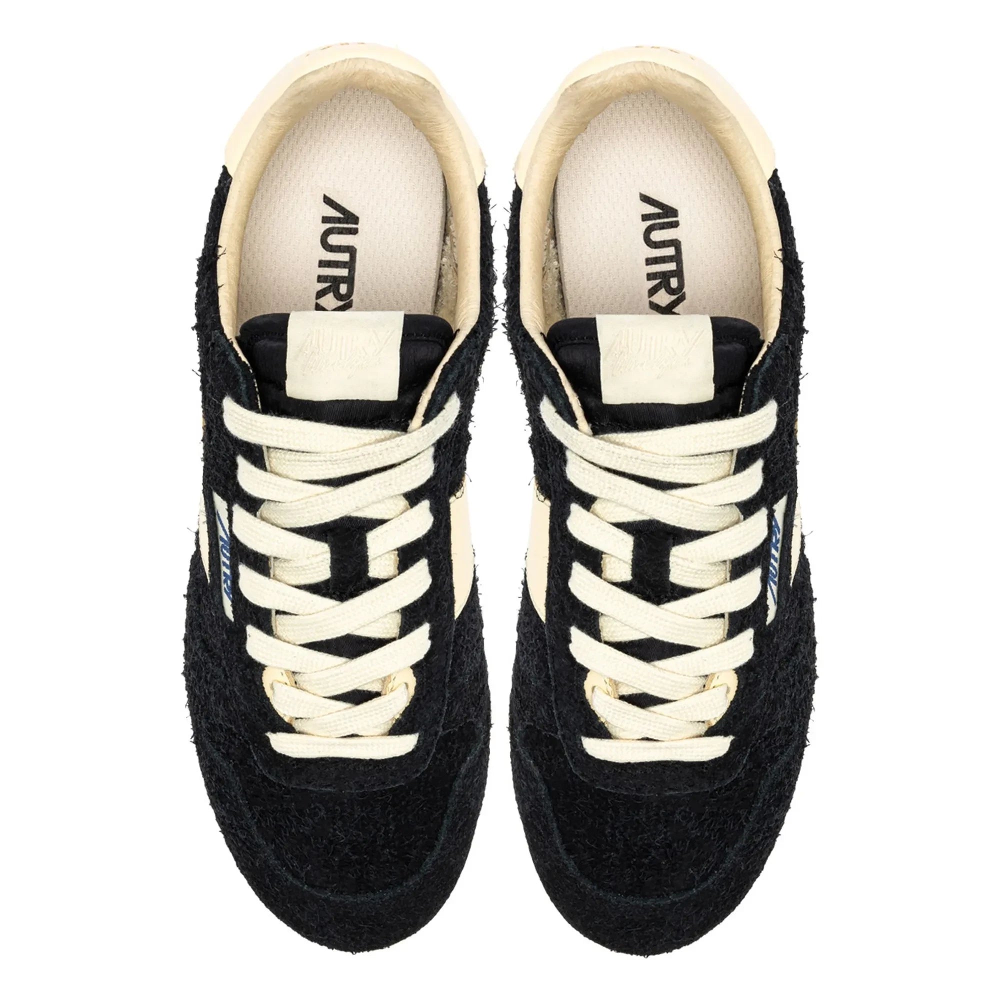 Autry – Windspin Low zweifarbige Sneaker aus Wildleder und Leder | Schwarz