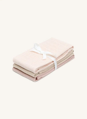 Cam Cam - Klassische gestreifte Musselin Tücher - 3er Set | Rosa