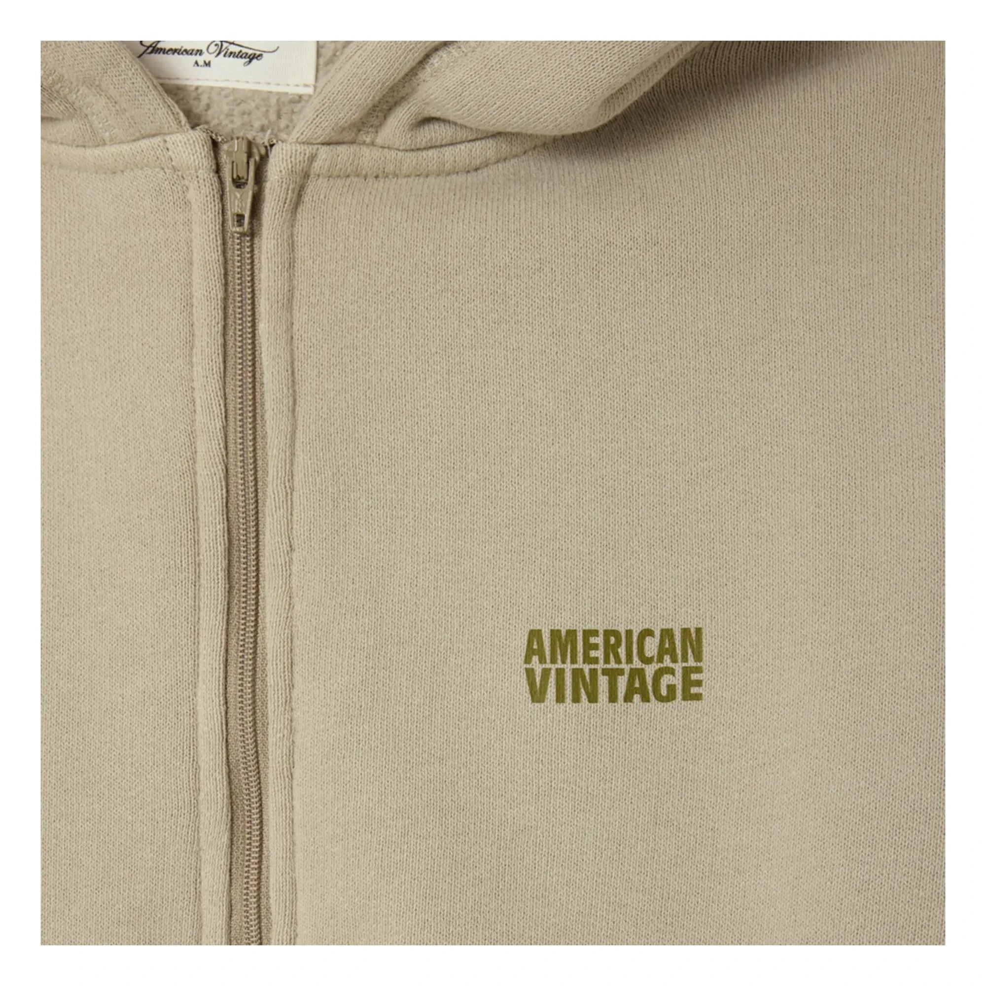 American Vintage - Izubird Kapuzenjacke mit Reißverschluss | Hellgrau