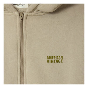 American Vintage - Izubird Kapuzenjacke mit Reißverschluss | Hellgrau