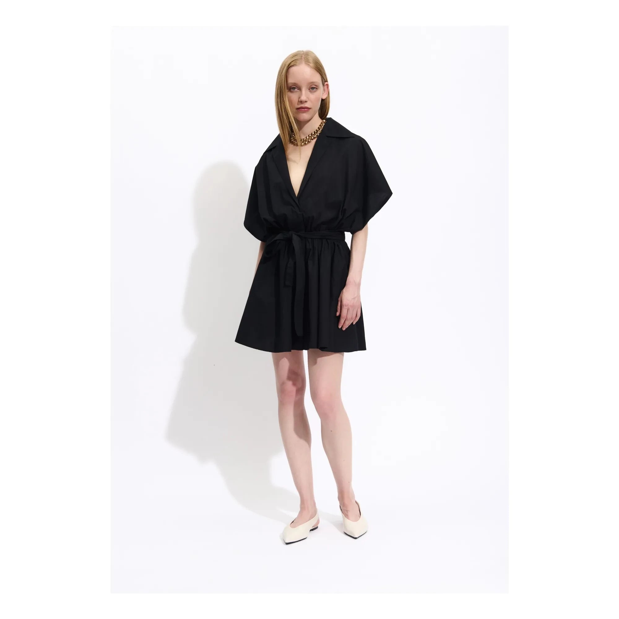 BELLEPIECE - Tara Popeline-Kleid | Schwarz