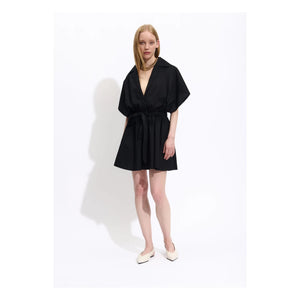 BELLEPIECE - Tara Popeline-Kleid | Schwarz