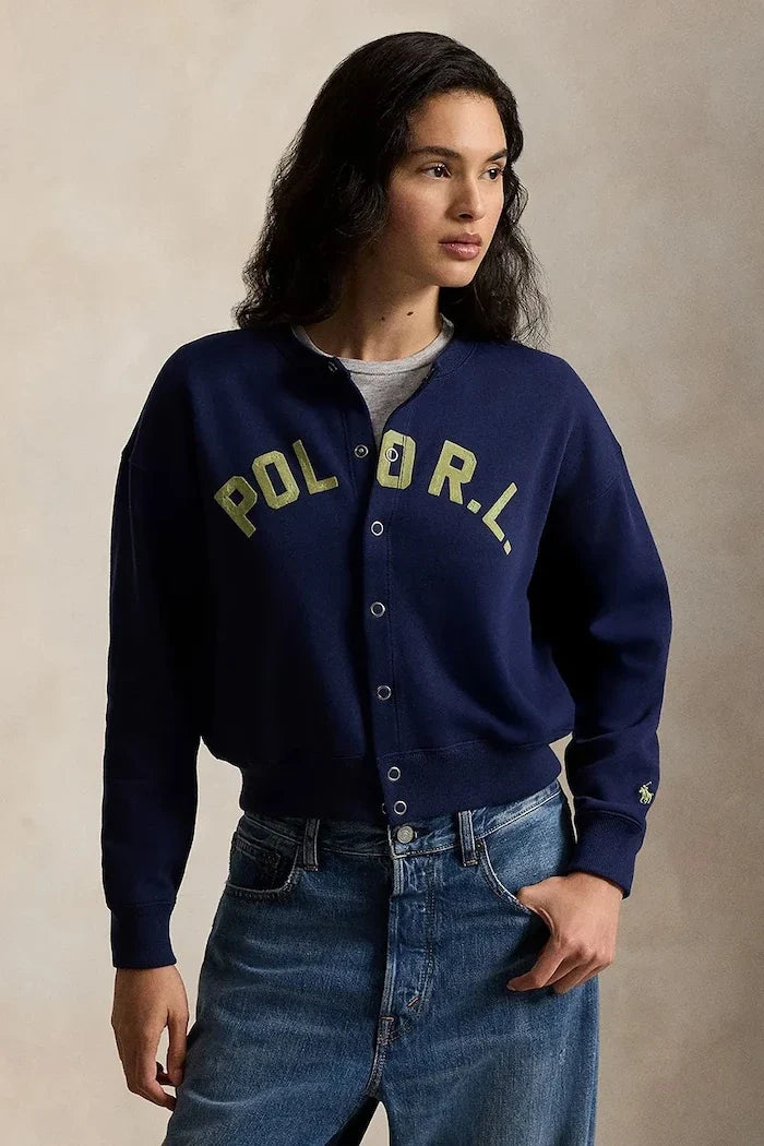 Polo Ralph Lauren fermuarlı kadın sweatshirt pamuklu