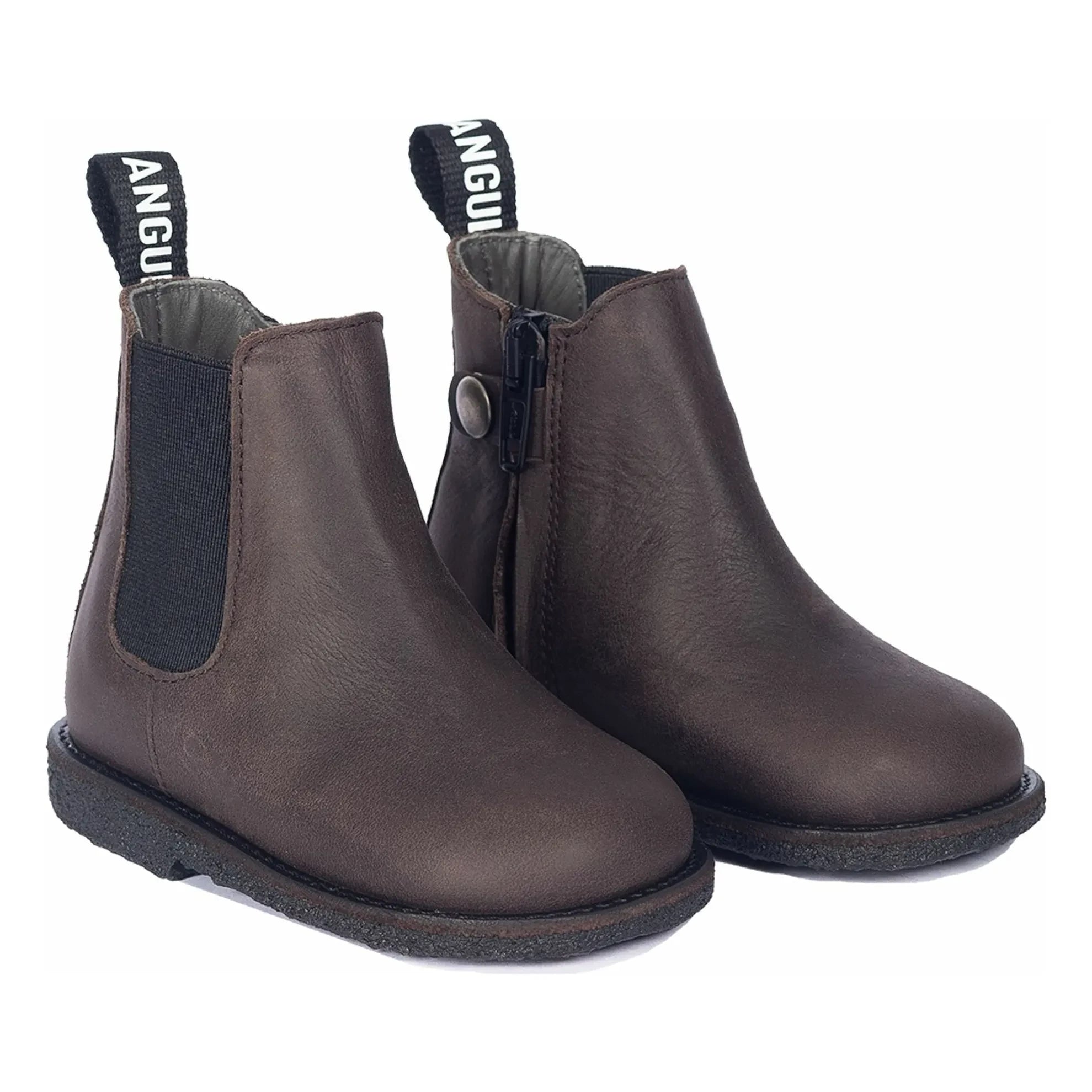 Angulus - Chelsea Boots mit Schnürsenkeln | Braun