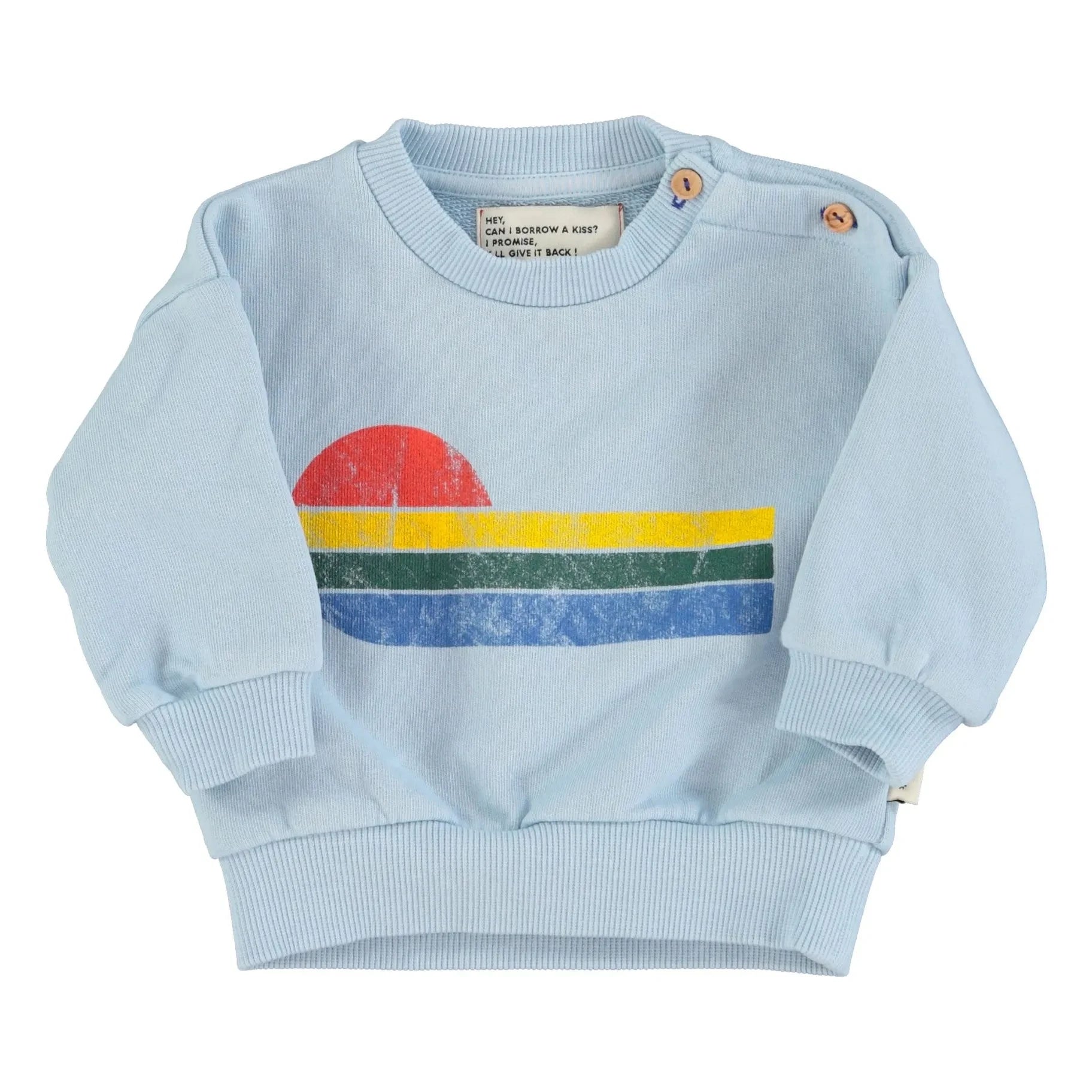 Piupiuchick - Eighties Sweatshirt aus Bio-Baumwolle | Hellblau