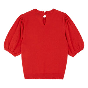 Emile et Ida - Pullover mit Ajourmuster aus Bio-Baumwolle | Poppy