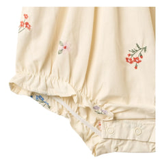 Wheat - Margit Fleurs Bio-Baumwoll Overall mit Stickerei | Elfenbein