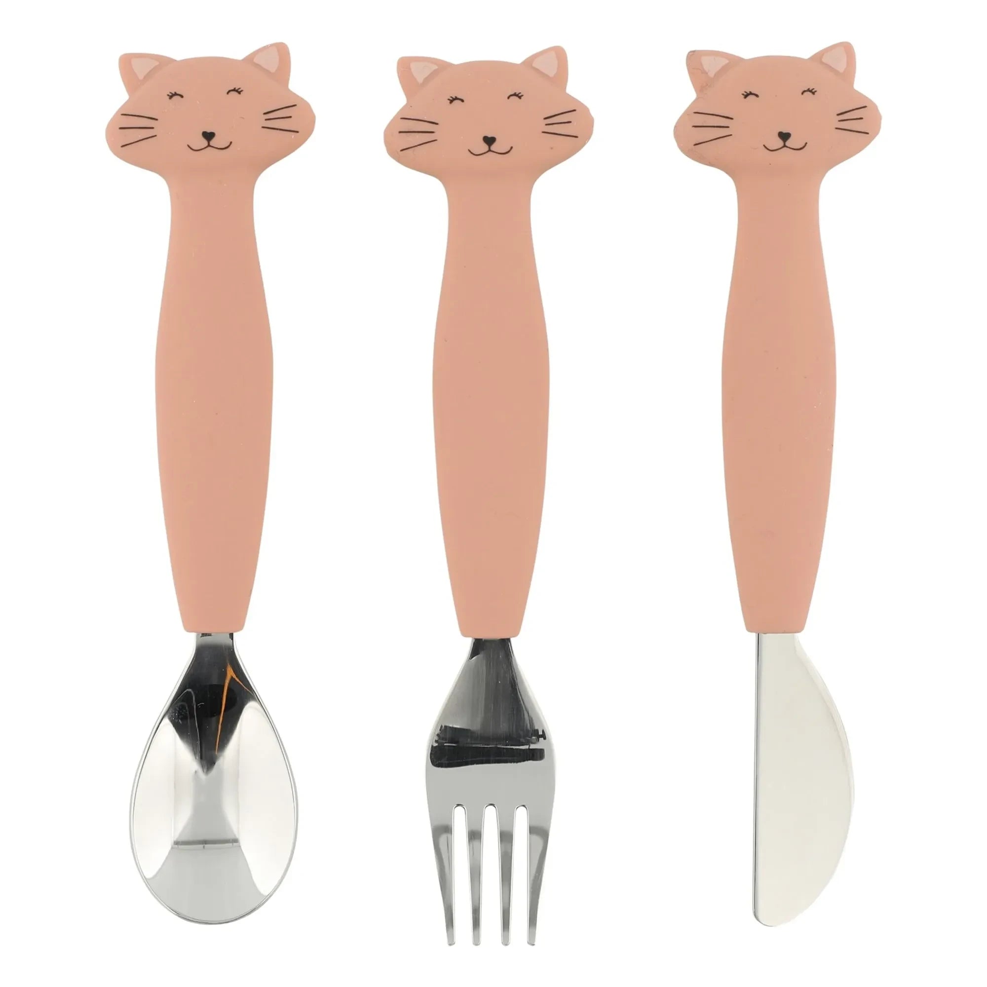 Trixie - Mrs. Cat Silikon Besteck-Set - 3-teilig | Rosa