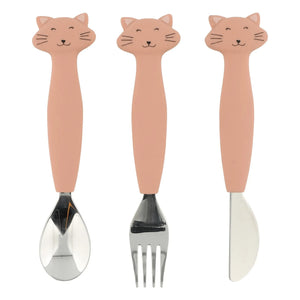 Trixie - Mrs. Cat Silikon Besteck-Set - 3-teilig | Rosa