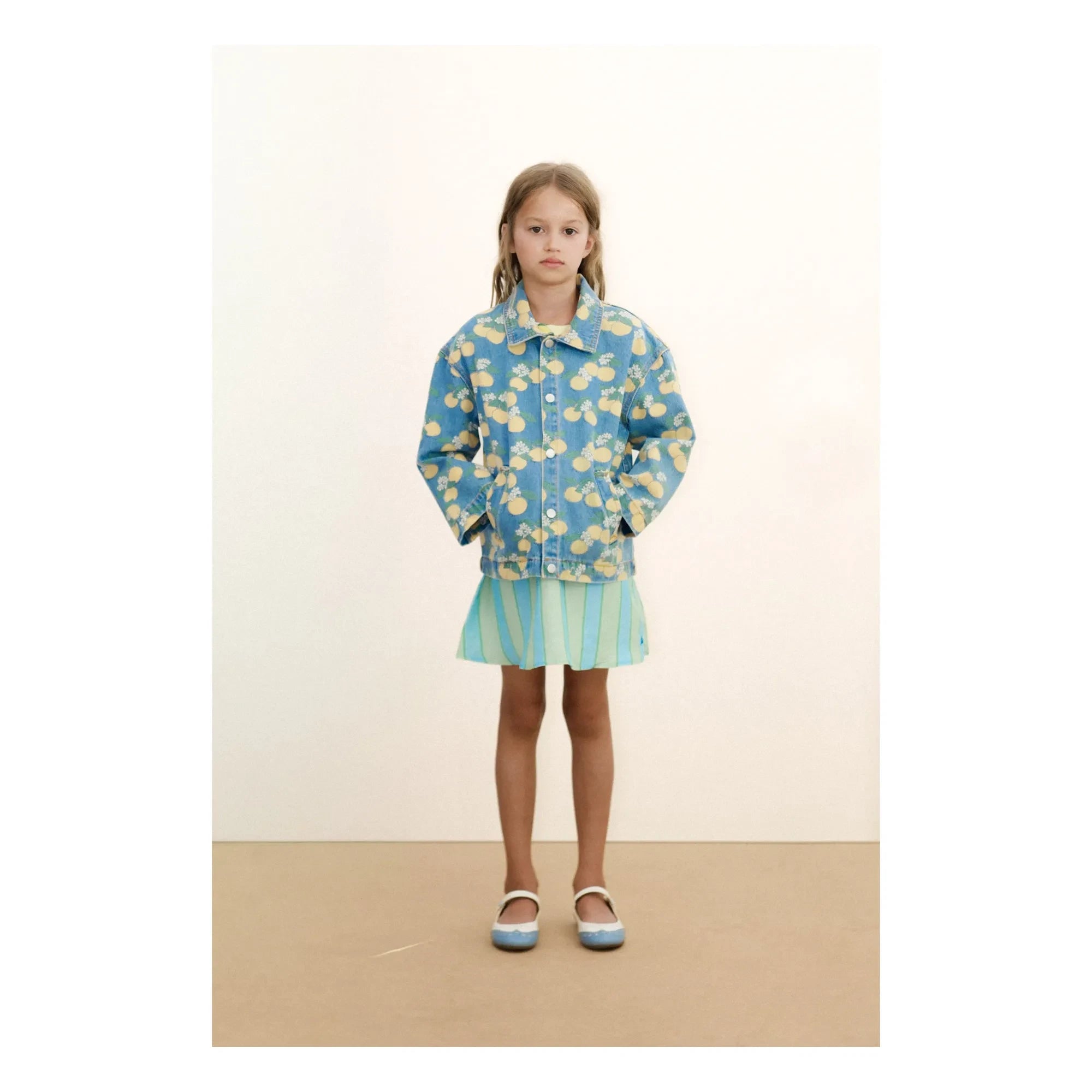 Tinycottons - Orange Denim Jacke | Blau