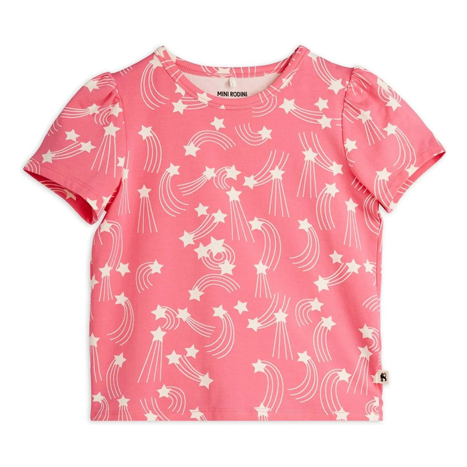 Mini Rodini – Stars T-Shirt aus Bio-Baumwolle | Pink