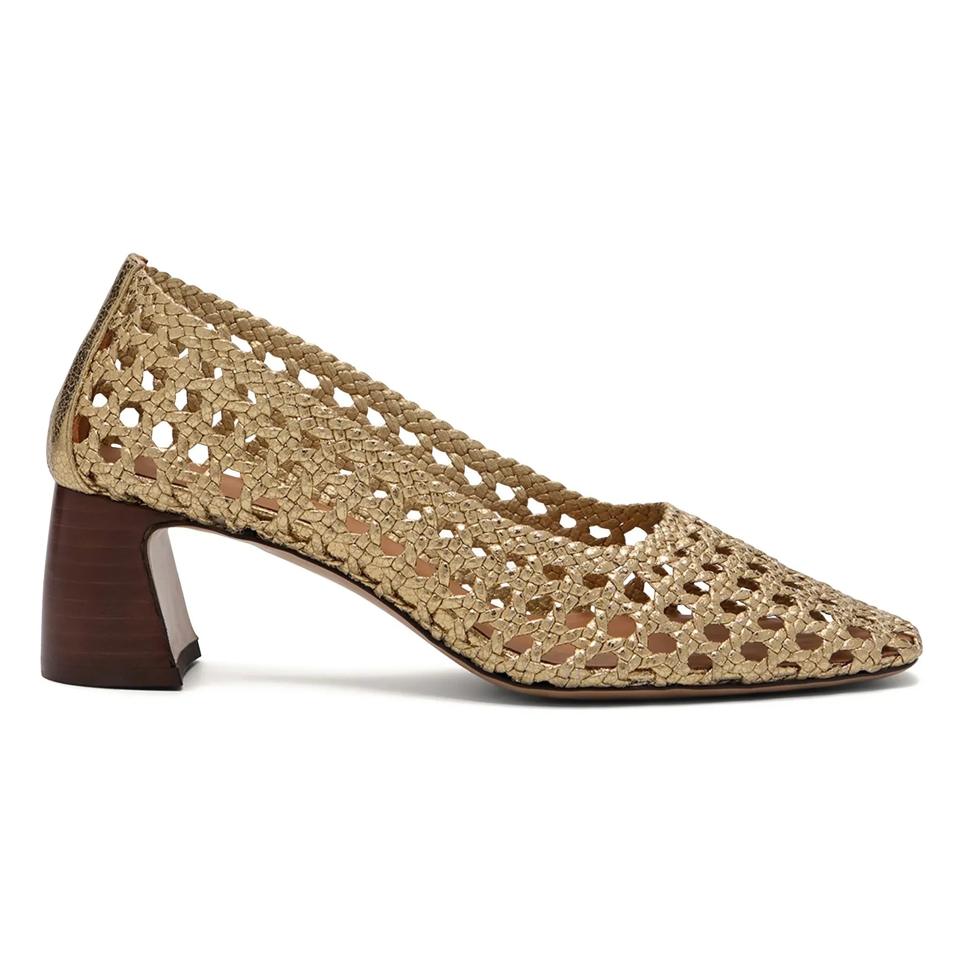 Rivecour - Pumps Nr. 528 Cracked Leather | Gold