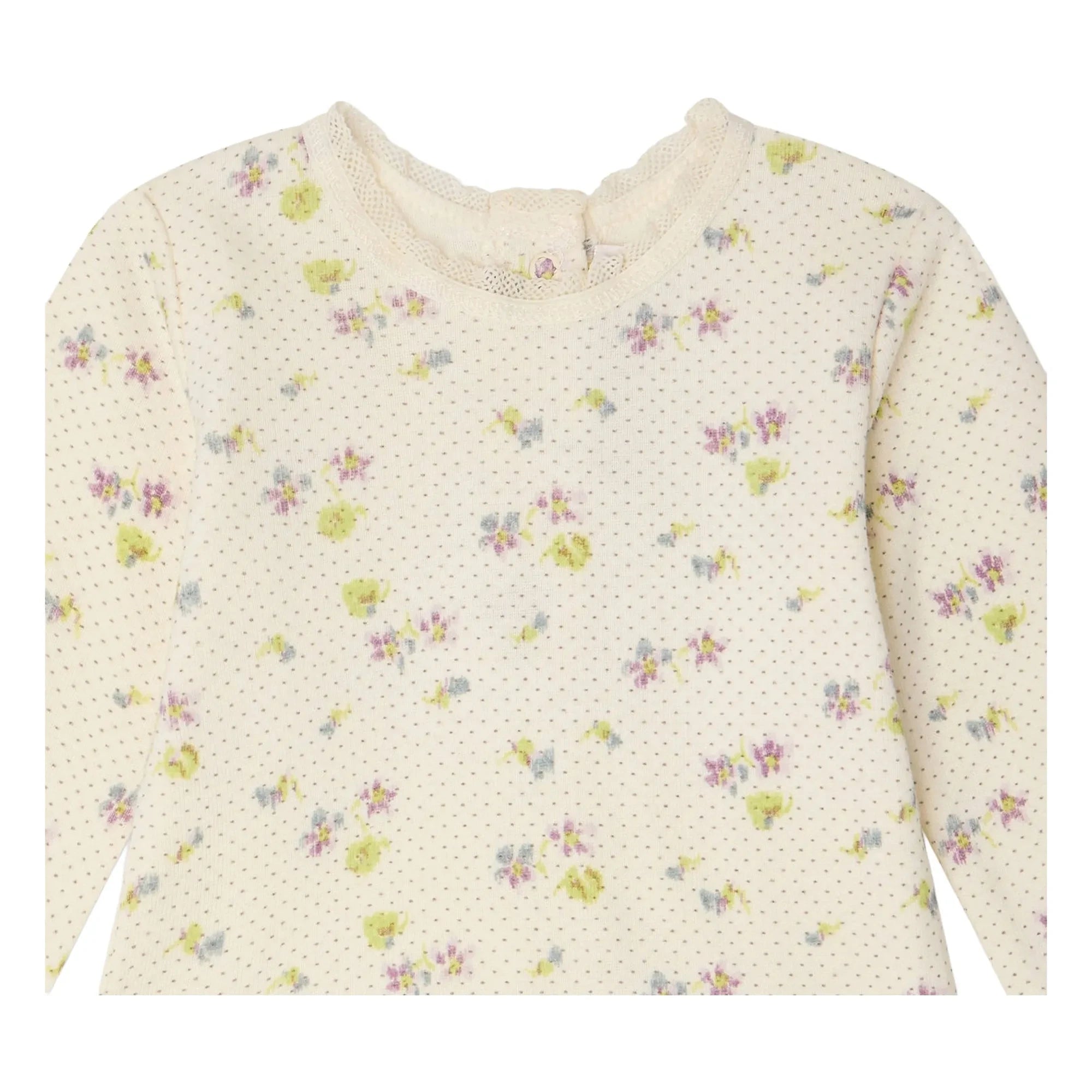 Bonpoint - Genna Fleuri Bio-Baumwoll-T-Shirt und Leggings Set | Ecru