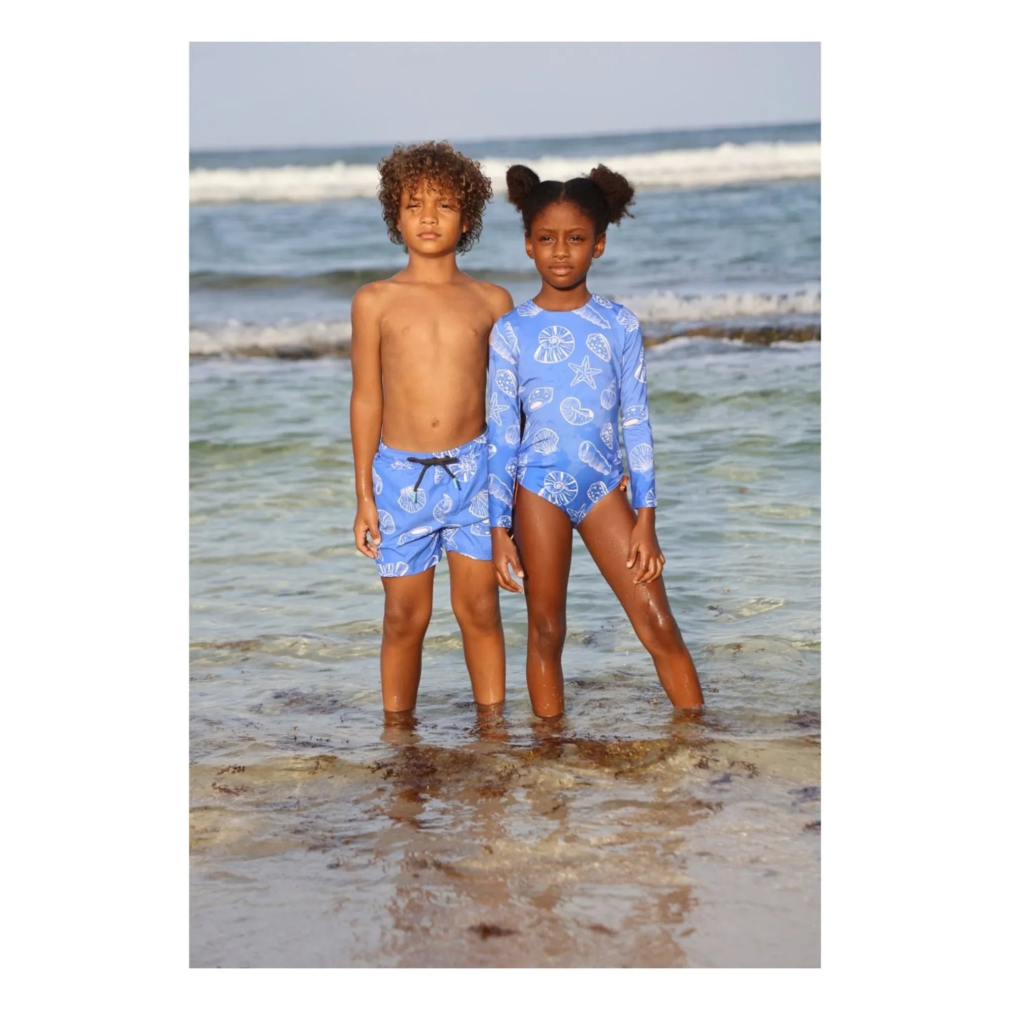 Pepita & Me - Badeshorts Coquillages | Blau